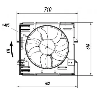 Ventilateur, refroidissement du moteur NRF OEM 2h0121203l