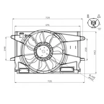 NRF 47951 - Ventilateur, refroidissement du moteur