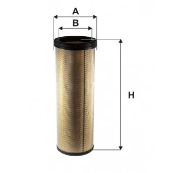 Filtre à air secondaire FILTRON AM 448/1W pour SCANIA P,G,R,T - series G 480, R 480 - 480cv