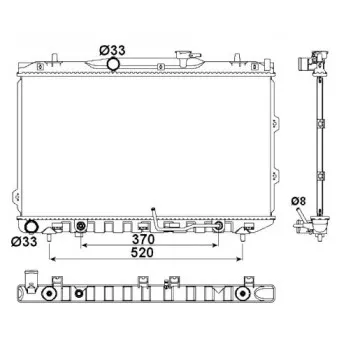 Radiateur, refroidissement du moteur NRF OEM S253102F050