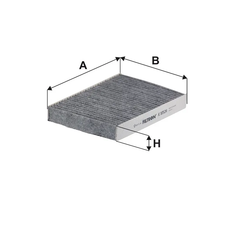 Filtre D'Habitacle Filtron K1343A - Pour Voitures & Utilitaires, Dimensions 240x203x30mm