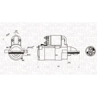 Démarreur MAGNETI MARELLI 063721246010 pour FORD MONDEO 1.8 SCi - 130cv