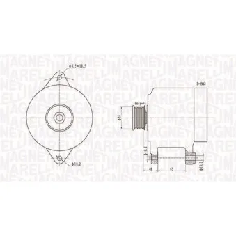 Alternateur MAGNETI MARELLI OEM 7700430181