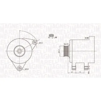 Alternateur MAGNETI MARELLI OEM 1435426
