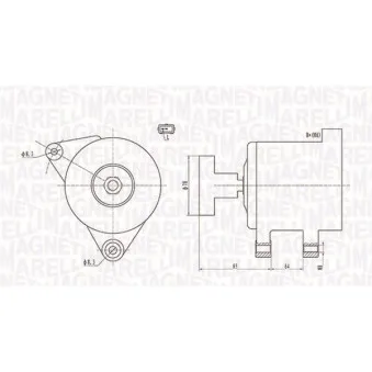 Alternateur MAGNETI MARELLI 063731649010 pour FORD FIESTA 1.8 DI - 75cv