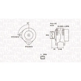 Alternateur MAGNETI MARELLI OEM 9644529680