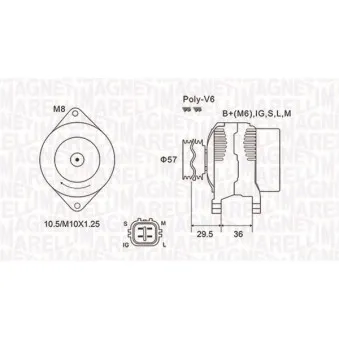 Alternateur MAGNETI MARELLI OEM 2706040020