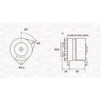 Alternateur MAGNETI MARELLI OEM YLE10105