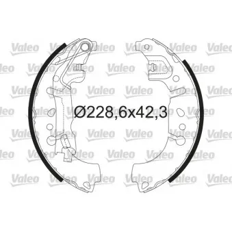 Jeu de mâchoires de frein VALEO OEM 77367099