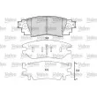 VALEO 601687 - Jeu de 4 plaquettes de frein arrière