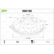 VALEO 886198 - Jeu de 2 disques de frein avant