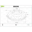 VALEO 886266 - Jeu de 2 disques de frein avant