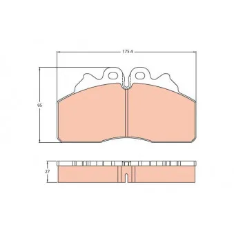 Jeu de 4 plaquettes de frein avant TRW GDB5113 pour IVECO EUROCARGO 100 E 22 tector, 100 E 22 P tector, 100 E 22 FP tector - 218cv