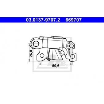 Kit d'accessoires, mâchoires de frein de stationnement ATE 03.0137-9707.2