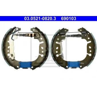 Kit de freins arrière (prémontés) ATE 03.0521-0820.3