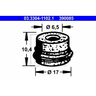 ATE 03.3304-1102.1 - Bouchon, filtre déshydratant du liquide de frein