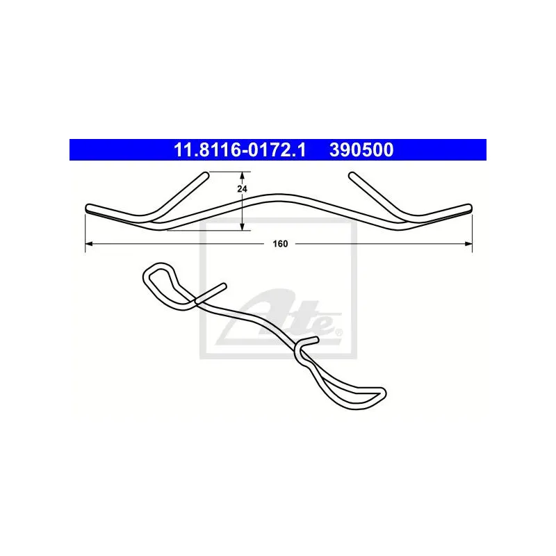 Ressort, étrier de frein ATE 11.8116-0172.1 - Visuel 1