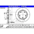 ATE 24.0116-0137.1 - Jeu de 2 disques de frein arrière