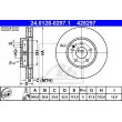 ATE 24.0128-0297.1 - Jeu de 2 disques de frein avant