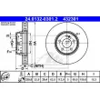 ATE 24.0132-0301.2 - Jeu de 2 disques de frein avant