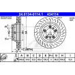 ATE 24.0134-0114.1 - Disque de frein avant droit