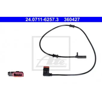 Capteur, vitesse de roue ATE 24.0711-6257.3