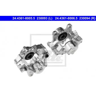 Étrier de frein ATE 24.4361-8005.5 pour MERCEDES-BENZ CLASSE E E 200 Kompressor - 186cv