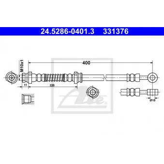 Flexible de frein ATE OEM 587380X300