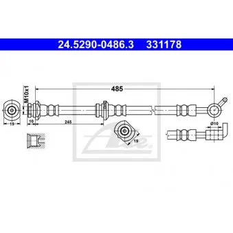 Flexible de frein ATE OEM 462108H515