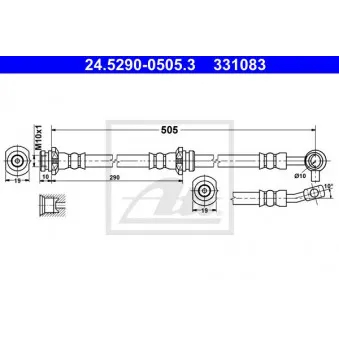 Flexible de frein ATE OEM 462108H305