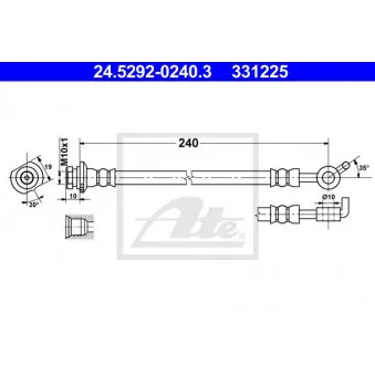ATE 24.5292-0240.3 - Flexible de frein