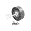 SNR GA358.79 - Poulie renvoi/transmission, courroie trapézoïdale à nervures