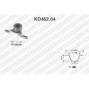 SNR KD452.04 - Kit de distribution