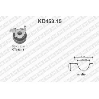 Kit de distribution SNR KD453.15