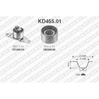 SNR KD455.01 - Kit de distribution