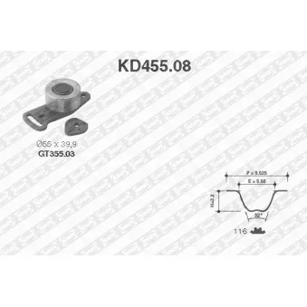 SNR KD455.08 - Kit de distribution