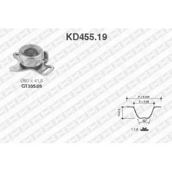 SNR KD455.19 - Kit de distribution