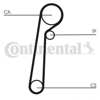 Courroie crantée CONTITECH CT1156 pour MAZDA B SERIE 2.5 D 4WD - 78cv