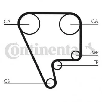 Courroie crantée CONTITECH OEM 14400PH3004