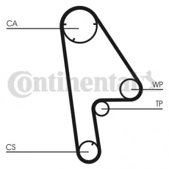 Courroie crantée CONTITECH OEM GTB2016XS