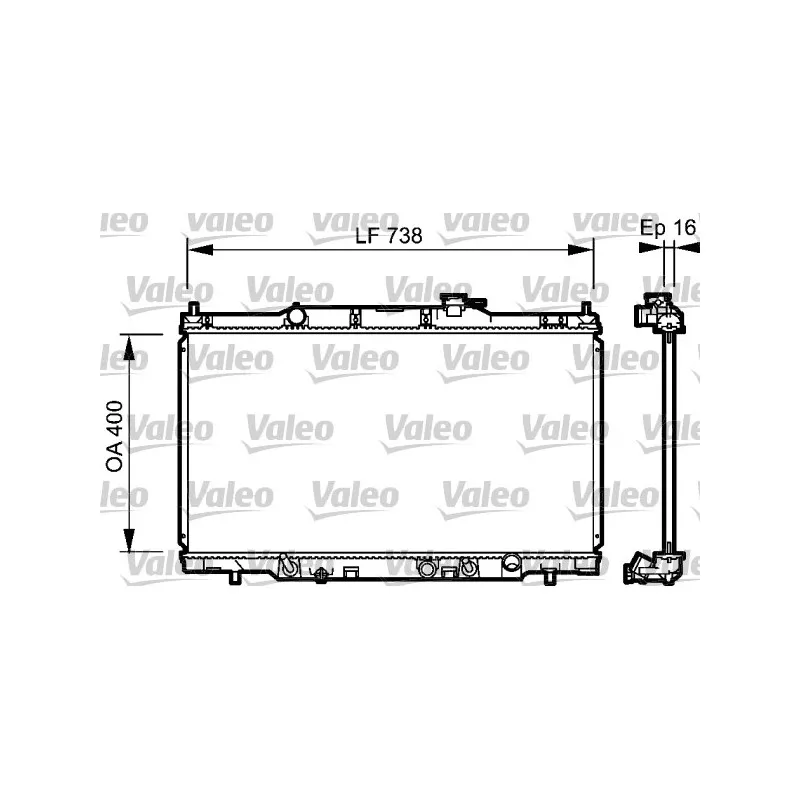 Radiateur, refroidissement du moteur VALEO 734477 - Visuel 1