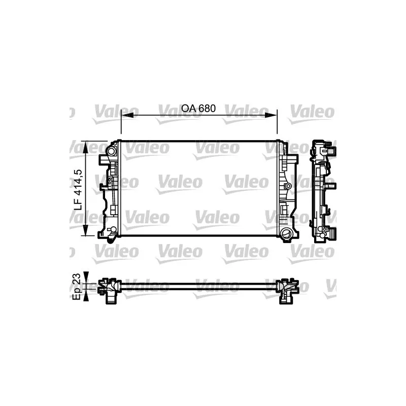 Radiateur, refroidissement du moteur VALEO 734927 - Visuel 1
