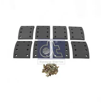 Kit de garnitures de frein, frein à tambour DT 4.91496 pour IVECO EUROTECH MH 18,350, 18,360 - 350cv