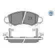 MEYLE 025 232 5316/PD - Jeu de 4 plaquettes de frein avant