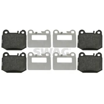 Jeu de 4 plaquettes de frein arrière SWAG OEM 1634201120