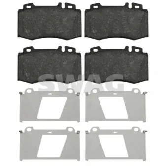 Jeu de 4 plaquettes de frein avant SWAG OEM A0044200520