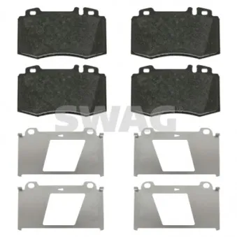 Jeu de 4 plaquettes de frein avant SWAG OEM 0044200420