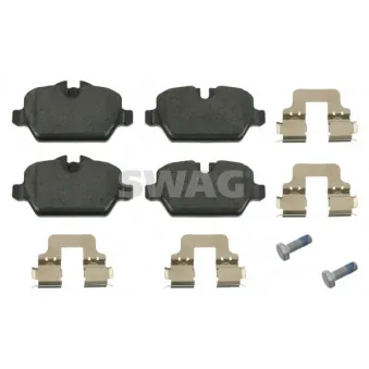 Jeu de 4 plaquettes de frein arrière SWAG OEM 34216767146