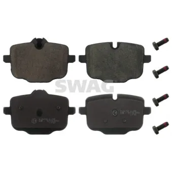 Jeu de 4 plaquettes de frein arrière SWAG OEM 34216867175