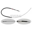 SWAG 30 93 0727 - Tirette à câble, frein de stationnement